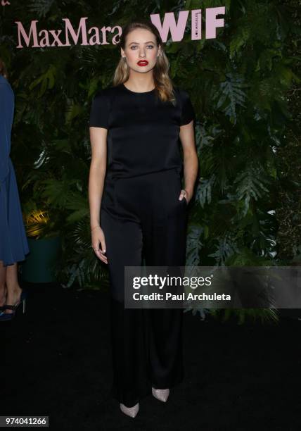 Actress Kassandra Clementi attends the Max Mara WIF Face Of The Future event at the Chateau Marmont on June 12, 2018 in Los Angeles, California.