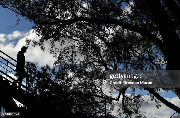 Melbourne , Australia - 14 June 2018; Niall Scannell arrives for Ireland rugby squad training at St Kevin's College in Melbourne, Australia.