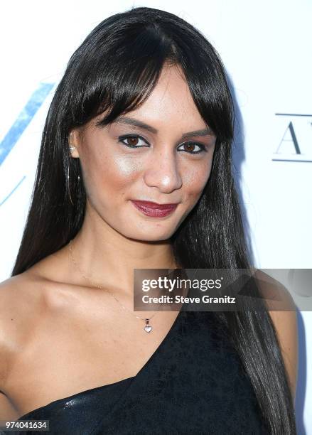 Alexis Joy arrives at the Magnolia Pictures' "Damsel" Premiere at ArcLight Hollywood on June 13, 2018 in Hollywood, California.