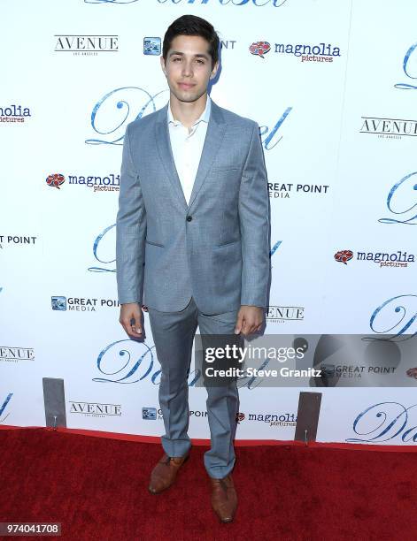 Brandon Larracuente arrives at the Magnolia Pictures' "Damsel" Premiere at ArcLight Hollywood on June 13, 2018 in Hollywood, California.