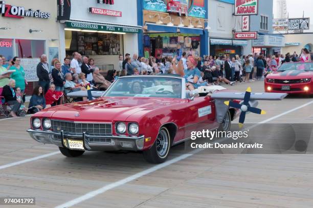 Alexandra Deforge, Miss Ocean County is Rosie The Riveter in the Miss New Jersey "Women In History" themed parade on June 13, 2018 in Ocean City, New...