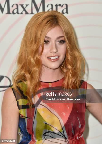 Katherine McNamara attends the Women In Film 2018 Crystal + Lucy Awards presented by Max Mara, Lancôme and Lexus at The Beverly Hilton Hotel on June...