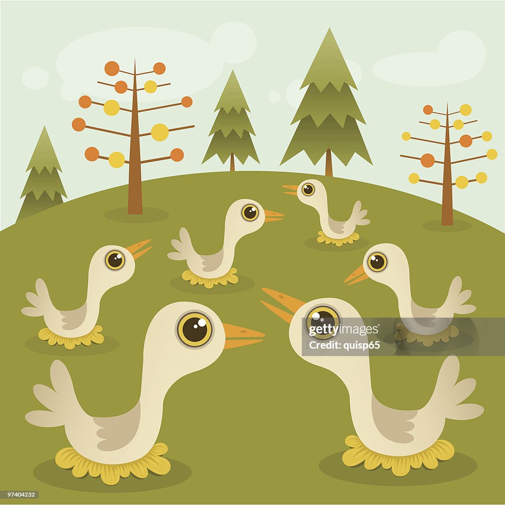 Six Geese a Laying