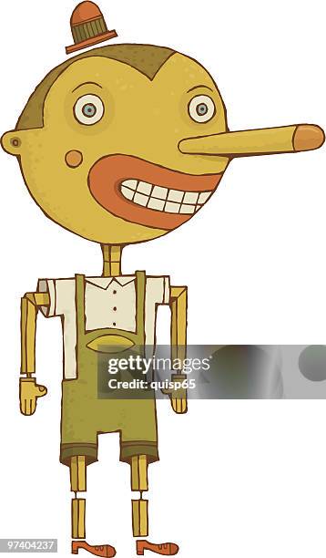 ich bin ein echtes jungen! - pinocchio stock-grafiken, -clipart, -cartoons und -symbole