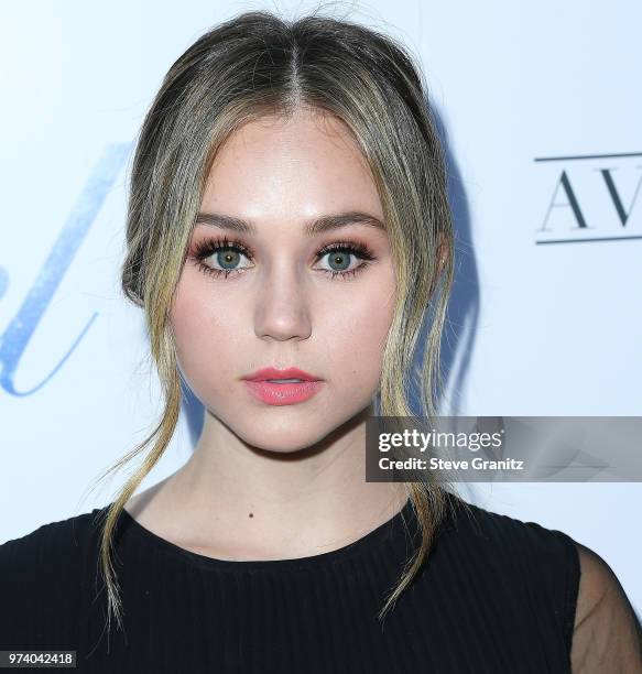 Brec Bassinger arrives at the Magnolia Pictures' "Damsel" Premiere at ArcLight Hollywood on June 13, 2018 in Hollywood, California.