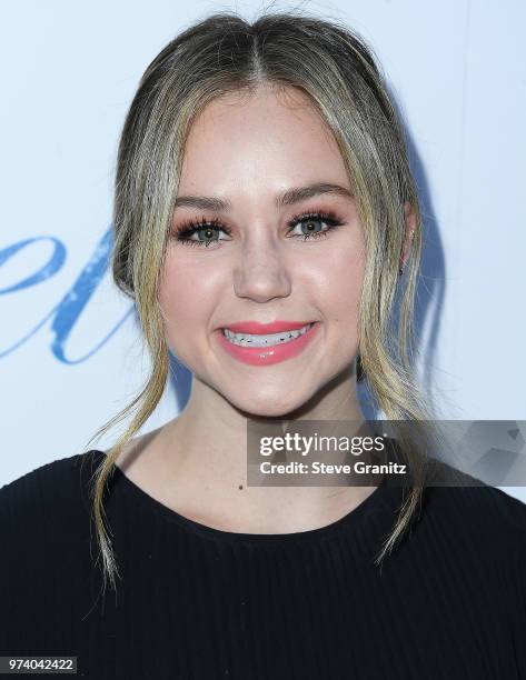 Brec Bassinger arrives at the Magnolia Pictures' "Damsel" Premiere at ArcLight Hollywood on June 13, 2018 in Hollywood, California.