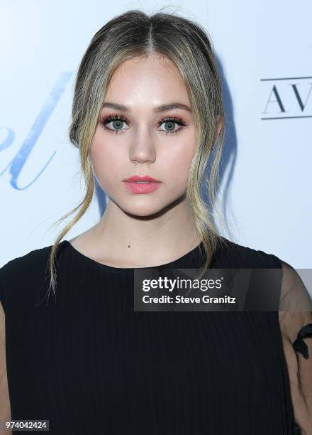 Brec Bassinger arrives at the Magnolia Pictures' "Damsel" Premiere at ArcLight Hollywood on June 13, 2018 in Hollywood, California.