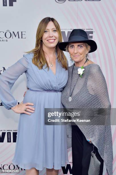 Executive Director of Women In Film, Los Angeles Kirsten Schaffer and Rosilyn Heller attend the Women In Film 2018 Crystal + Lucy Awards presented by...