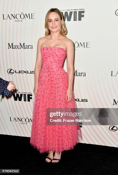 Brie Larson attends the Women In Film 2018 Crystal + Lucy Awards presented by Max Mara, Lancôme and Lexus at The Beverly Hilton Hotel on June 13,...