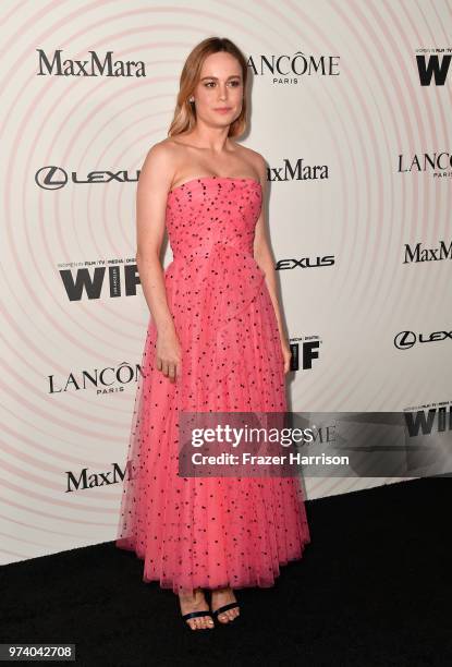 Brie Larson attends the Women In Film 2018 Crystal + Lucy Awards presented by Max Mara, Lancôme and Lexus at The Beverly Hilton Hotel on June 13,...