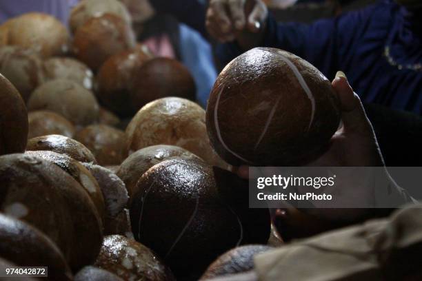 Peoples fulfilled the traditional market as they shopping for preparation of Eid al Fitr at Pamor traditional market, Cibitung, Bekasi regency, West...