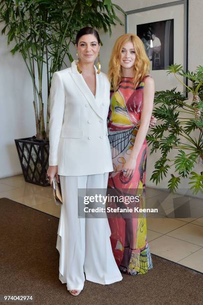 Max Mara Vice President US Retail and Global Brand Ambassador Maria Giulia Maramotti and Katherine McNamara attend the Women In Film 2018 Crystal +...