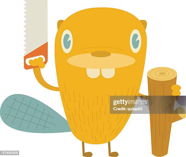 busy beaver - funny beaver stock illustrations