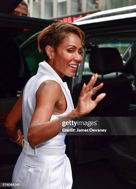 Jada Pinkett Smith seen on the streets of Manhattan on June 13, 2018 in New York City.