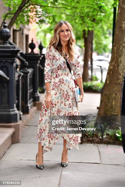 Sarah Jessica Parker seen on the streets of the West Village on June 13, 2018 in New York City.