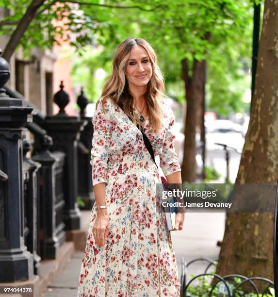 Sarah Jessica Parker seen on the streets of the West Village on June 13, 2018 in New York City.