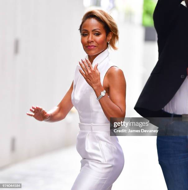 Jada Pinkett Smith seen on the streets of Manhattan on June 13, 2018 in New York City.