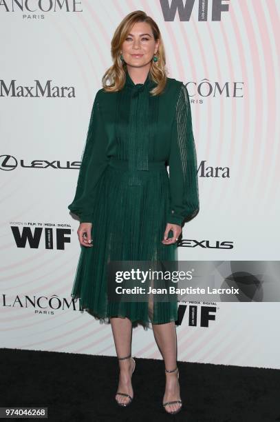 Ellen Pompeo attends the Women In Film 2018 Crystal + Lucy Awards at The Beverly Hilton Hotel on June 13, 2018 in Beverly Hills, California.