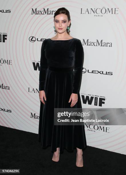 Katherine Langford attends the Women In Film 2018 Crystal + Lucy Awards at The Beverly Hilton Hotel on June 13, 2018 in Beverly Hills, California.