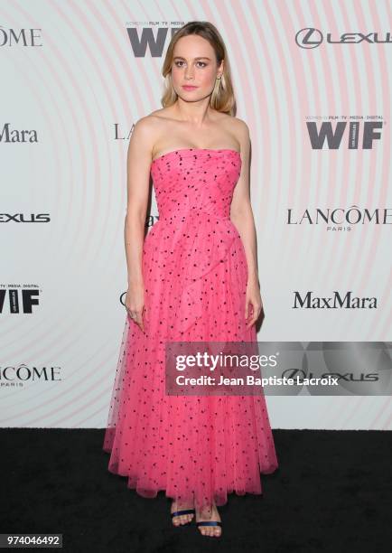 Brie Larson attends the Women In Film 2018 Crystal + Lucy Awards at The Beverly Hilton Hotel on June 13, 2018 in Beverly Hills, California.