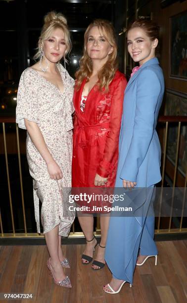 Actresses Madelyn Deutch, Lea Thompson and Zoey Deutch attend the screening after party for "The Year Of Spectacular Men" hosted by MarVista...