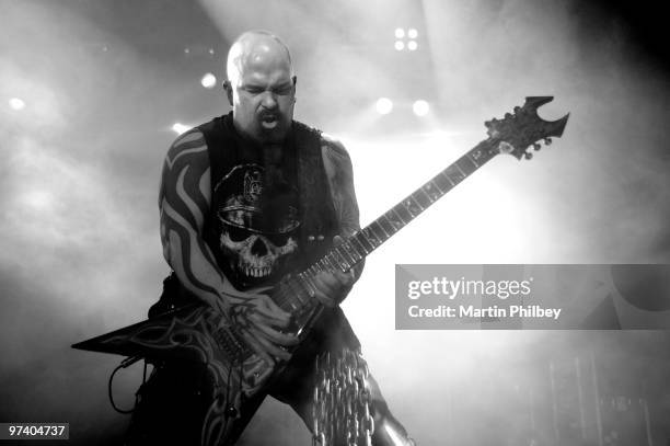 Kerry King of Slayer performs on stage at the Festival Hall on October 9, 2009 in Melbourne, Australia.