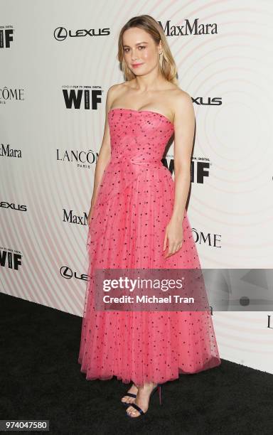 Brie Larson attends the Women In Film 2018 Crystal + Lucy Awards held at The Beverly Hilton Hotel on June 13, 2018 in Beverly Hills, California.