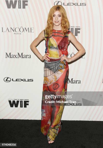 Katherine McNamara attends the Women In Film 2018 Crystal + Lucy Awards held at The Beverly Hilton Hotel on June 13, 2018 in Beverly Hills,...