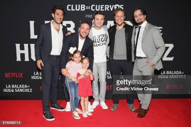 Moises Chiver, Mark Alazraki, Jesus Zavala, Gas Alazraki and Aldo Escalante attend Netflix "La Balada de Hugo Sanchez" special screening at Alboa...