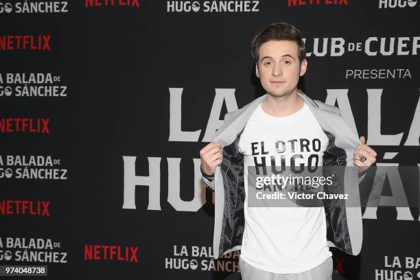 Jesus Zavala attends Netflix "La Balada de Hugo Sanchez" special screening at Alboa Patriotismo on June 13, 2018 in Mexico City, Mexico.