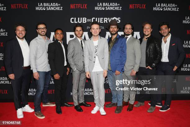 Mark Alazraki, Memo Dorantes, Jesus Zavala, Raul Briones, Aldo Escalante, Gas Alazraki and Moises Chiver attend Netflix "La Balada de Hugo Sanchez"...