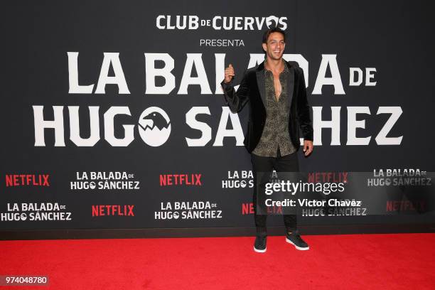 Joaquin Ferreira attends Netflix "La Balada de Hugo Sanchez" special screening at Alboa Patriotismo on June 13, 2018 in Mexico City, Mexico.