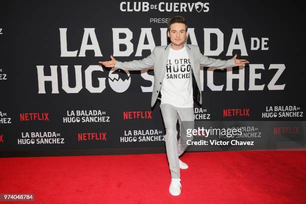 Jesus Zavala attends Netflix "La Balada de Hugo Sanchez" special screening at Alboa Patriotismo on June 13, 2018 in Mexico City, Mexico.