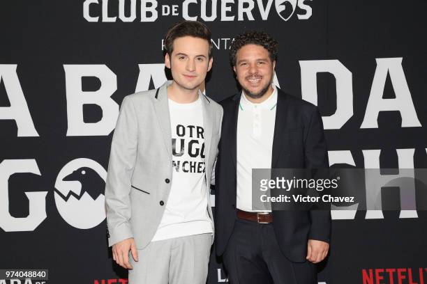 Jesus Zavala and Mark Alazraki attend Netflix "La Balada de Hugo Sanchez" special screening at Alboa Patriotismo on June 13, 2018 in Mexico City,...
