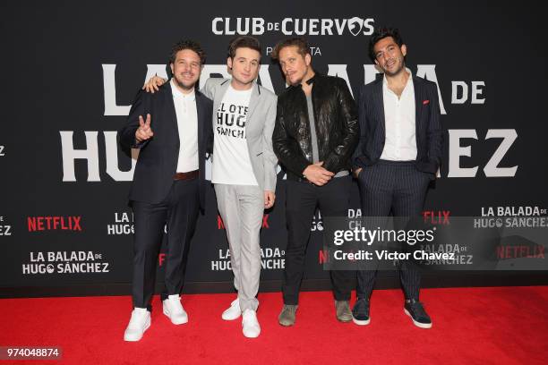 Mark Alazraki, Jesus Zavala, Gas Alazraki and Moises Chiver attend Netflix "La Balada de Hugo Sanchez" special screening at Alboa Patriotismo on June...