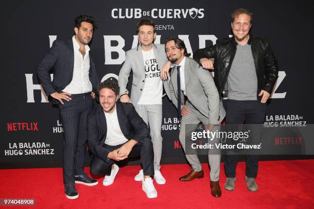 Moises Chiver, Mark Alazraki, Jesus Zavala, Aldo Escalante and Gas Alazraki attend Netflix "La Balada de Hugo Sanchez" special screening at Alboa...