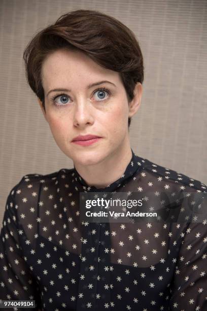 Claire Foy at "The Girl in the Spider's Web" Press Conference at the Arts Hotel on June 12, 2018 in Barcelona, Spain.