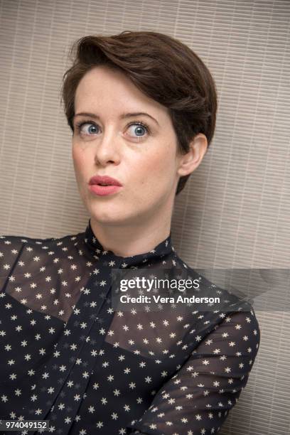 Claire Foy at "The Girl in the Spider's Web" Press Conference at the Arts Hotel on June 12, 2018 in Barcelona, Spain.