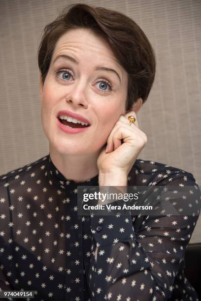 Claire Foy at "The Girl in the Spider's Web" Press Conference at the Arts Hotel on June 12, 2018 in Barcelona, Spain.