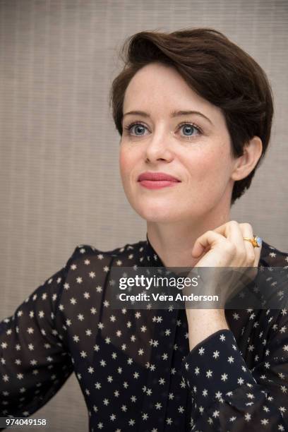 Claire Foy at "The Girl in the Spider's Web" Press Conference at the Arts Hotel on June 12, 2018 in Barcelona, Spain.