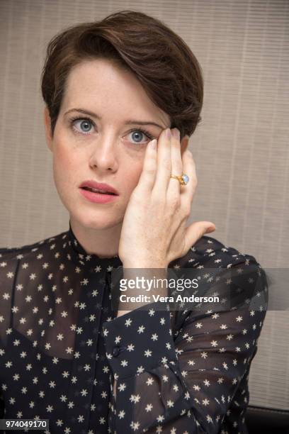 Claire Foy at "The Girl in the Spider's Web" Press Conference at the Arts Hotel on June 12, 2018 in Barcelona, Spain.