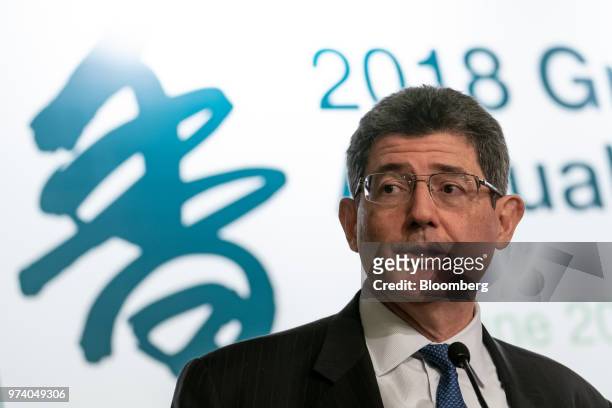 Joaquim Levy, managing director and chief financial officer of the World Bank Group, speaks during the Green and Social Bond Principles Annual...