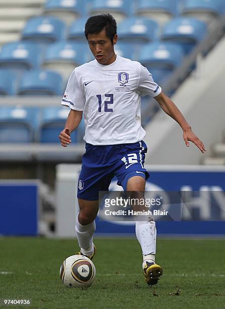 Lee Young-Pyo of Korea in action during the International Friendly match between Ivory Coast and Republic of Korea played at Loftus Road on March 3,...
