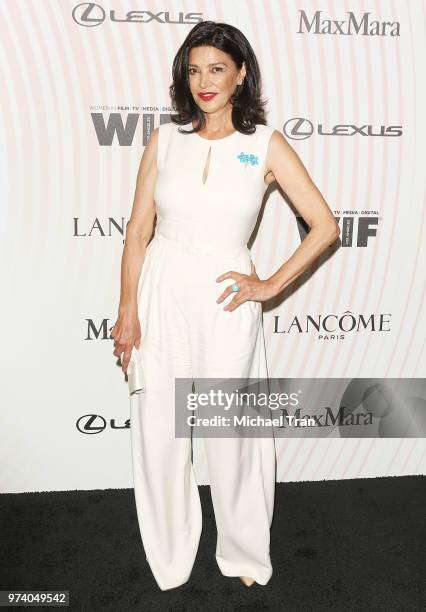 Shohreh Aghdashloo attends the Women In Film 2018 Crystal + Lucy Awards held at The Beverly Hilton Hotel on June 13, 2018 in Beverly Hills,...