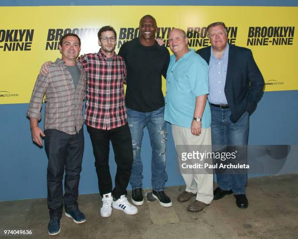 Actors Joe Lo Truglio, Andy Samberg, Terry Crews, Dirk Blocker and Joel McKinnon Miller attend Universal Television's FYC of "Brooklyn Nine-Nine" at...