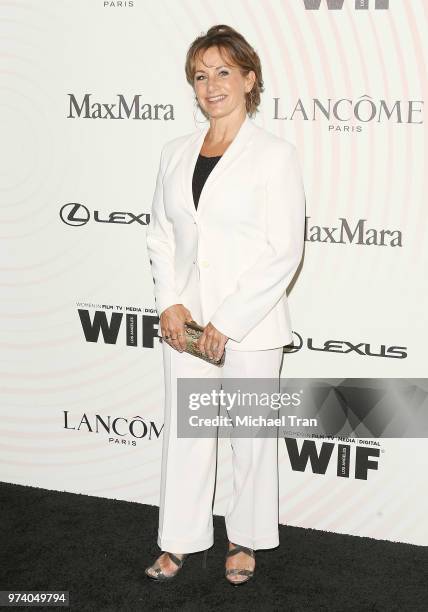 Gabrielle Carteris attends the Women In Film 2018 Crystal + Lucy Awards held at The Beverly Hilton Hotel on June 13, 2018 in Beverly Hills,...