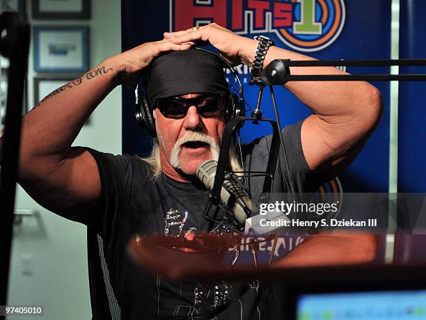 Hulk Hogan visits SIRIUS XM Studio on March 3, 2010 in New York City.