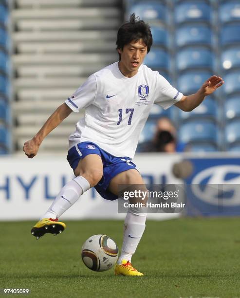 Lee Chung-Yong of Korea in action during the International Friendly match between Ivory Coast and Republic of Korea played at Loftus Road on March 3,...