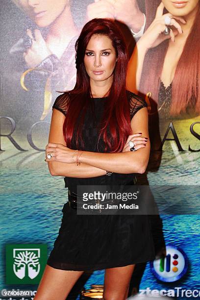 Actress Martha Cristiana attends the presentation of the soap opera Vidas Robadas at Camino Real Pedregal Hotel on March 3, 2010 in Mexico City,...