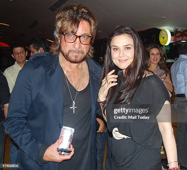 Shakti Kapoor with Preity Zinta at the special screening of Teen Patti in Mumbai on February 25, 2010.